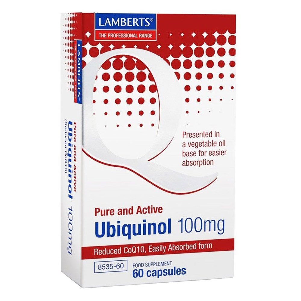 Lamberts Ubiquinol Συνένζυμο Q10 για Κυτταρική Υγεία & Παραγωγή Κυτταρικής Ενέργειας 100mg, 60 κάψουλες