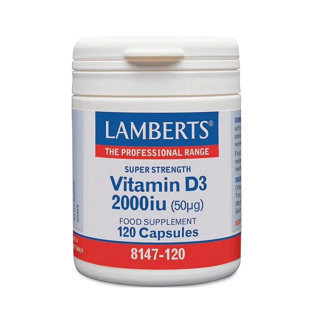 Lamberts Vitamin D3 2000 iu Συμπλήρωμα Διατροφής Βιταμίνης D, 120caps