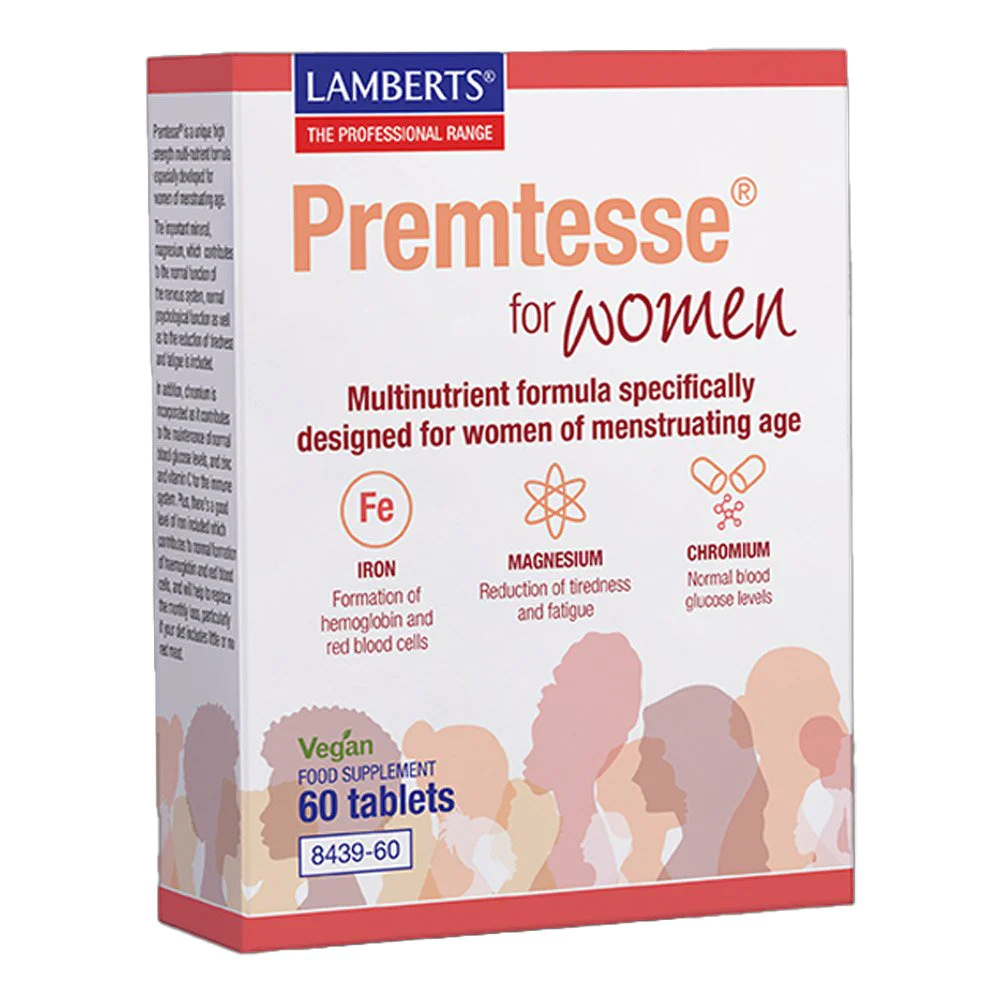 Lamberts Premtesse For Women Συμπλήρωμα Για Γυναίκες Αναπαραγωγικής Ηλικίας, 60 ταμπλέτες