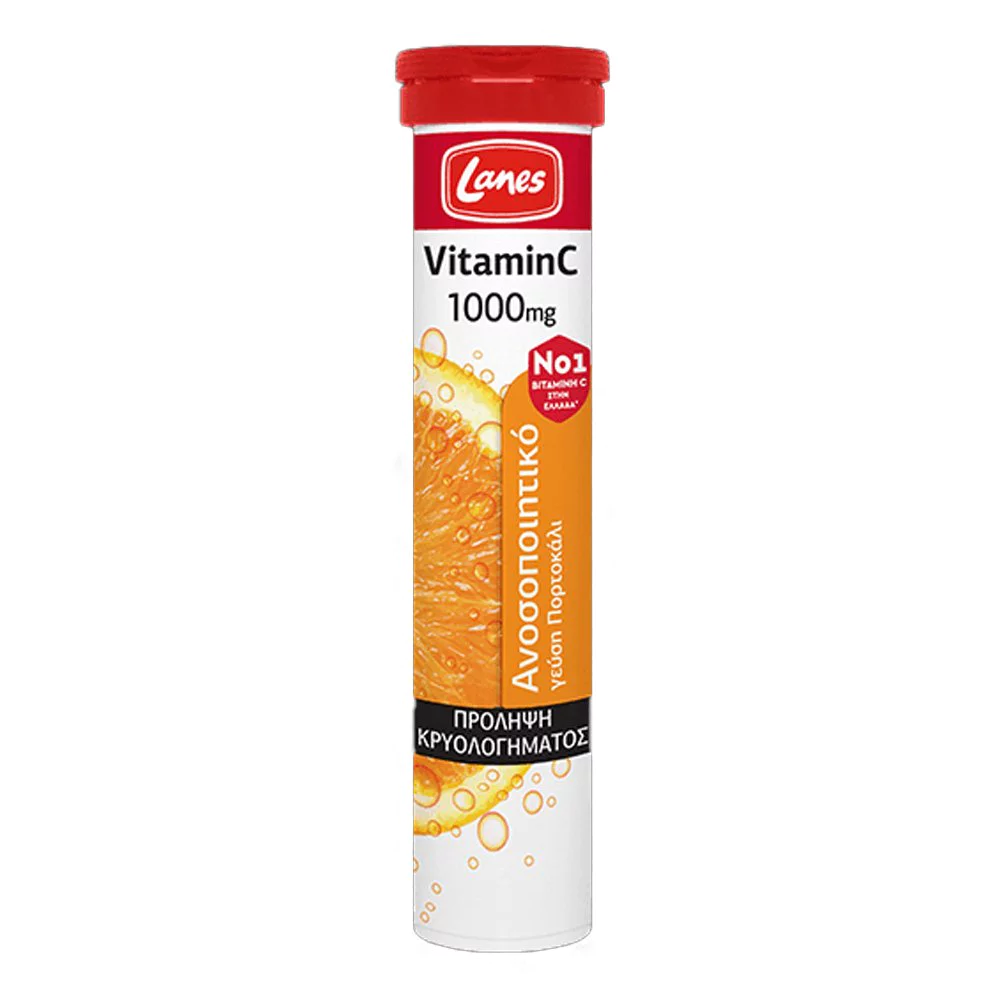 Lanes Vitamin C Υποστήριξη Ανοσοποιητικού & Τόνωση 1000mg, 20 αναβρ. δισκία