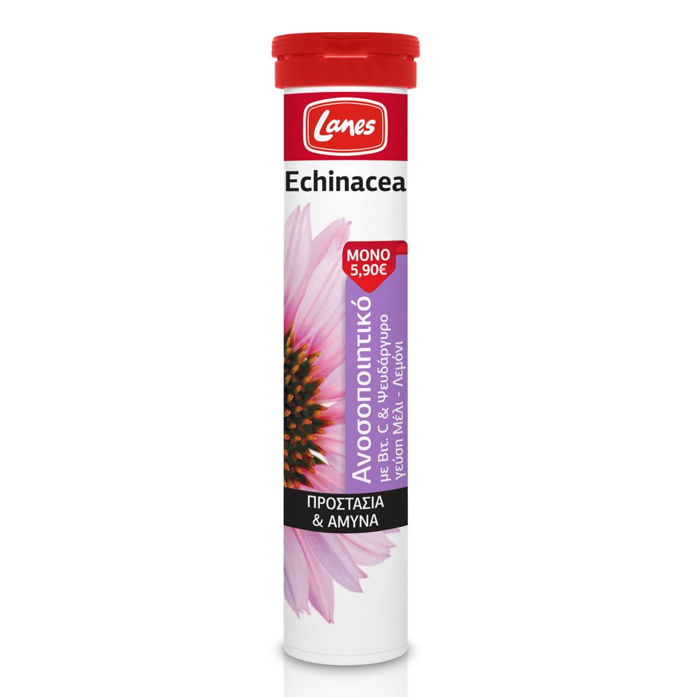 Lanes Echinacea με Βιταμίνη C Ψευδάργυρο με Γεύση Μέλι-Λεμόνι, 20αναβρ.δισκία