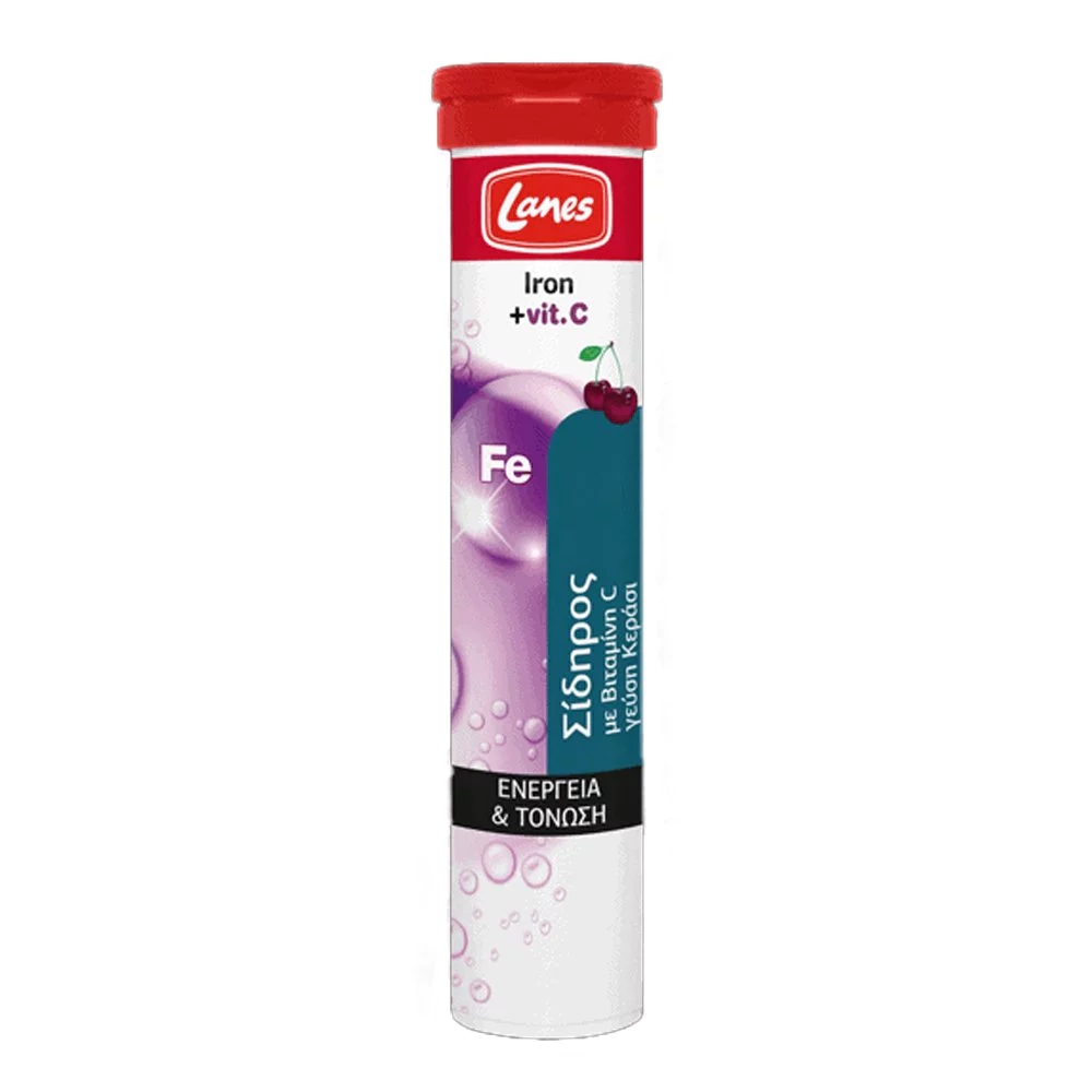 Lanes Iron & Vit C Αναβράζων Σίδηρος µε Βιταμίνη C, 20 eff.tabs Lanes Iron & Vit C Αναβράζων Σίδηρος µε Βιταμίνη C, 20 eff.tabs
