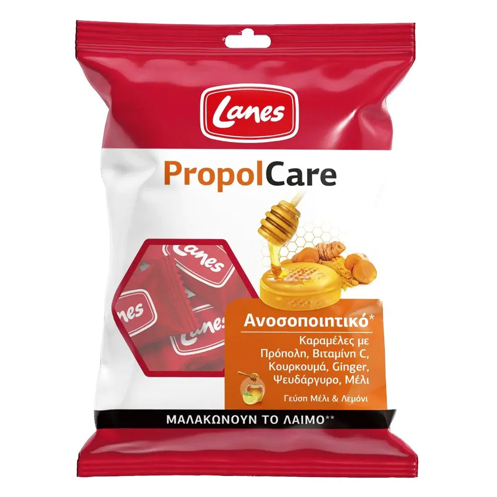 Lanes PropolCare Καραμέλες για το Λαιμό με Γεύση Μέλι & Λεμόνι, 54gr Lanes PropolCare Καραμέλες για το Λαιμό με Γεύση Μέλι & Λεμόνι, 54gr