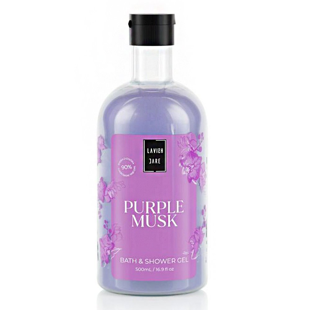 Lavish Care Bath & Shower Gel Αφρόλουτρο Purple Musk, 500ml