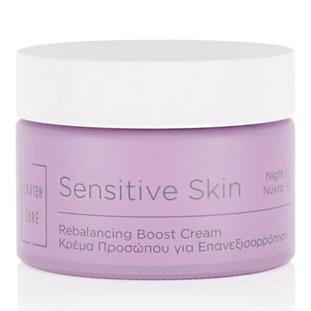 Lavish Care Sensitive Skin Rebalancing Boost Cream Night Ενυδατική & Καταπραϋντική Κρέμα Προσώπου Νυκτός, 50ml