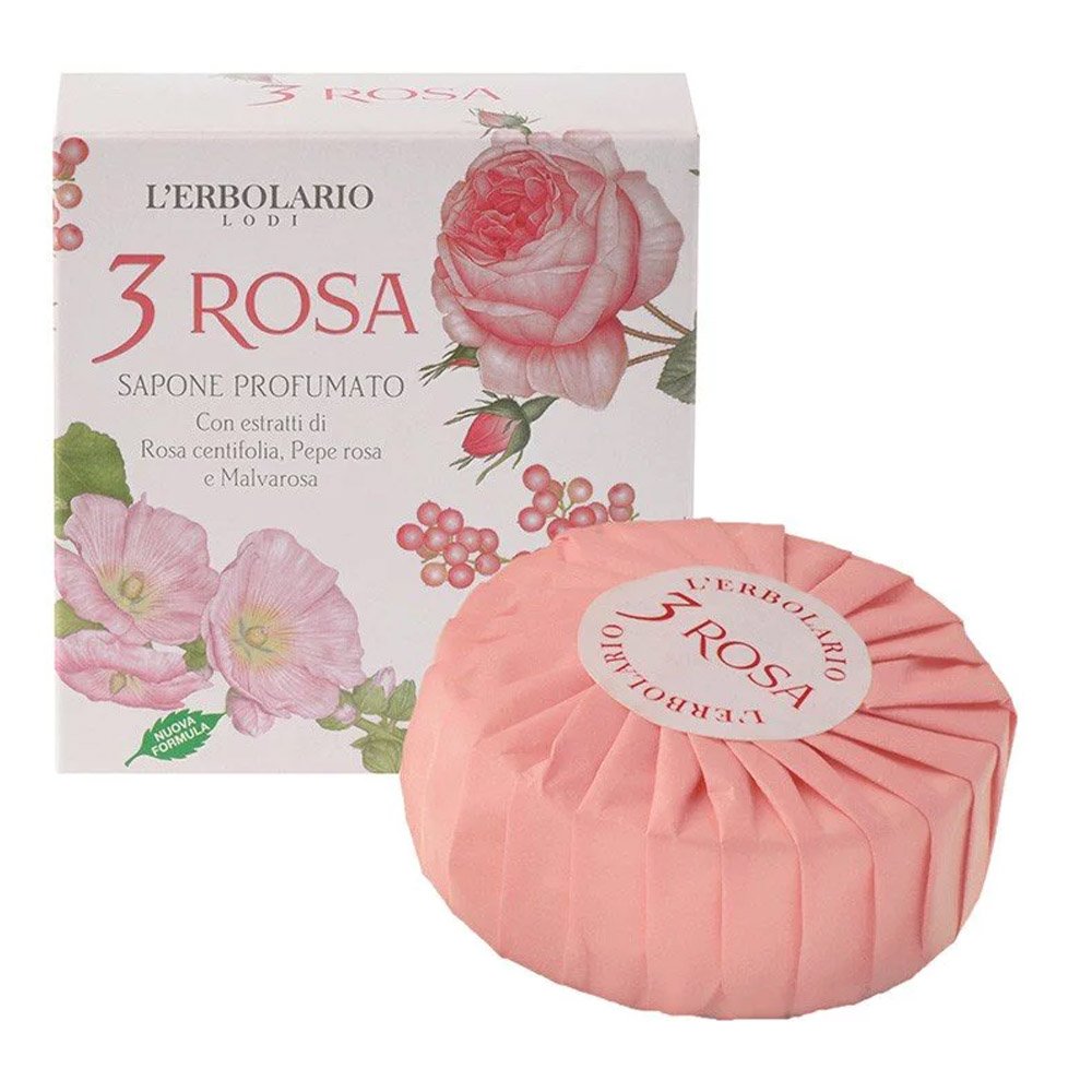 L' Erbolario 3 Rosa Sapone Profumato Αρωματικό Σαπούνι, 100gr