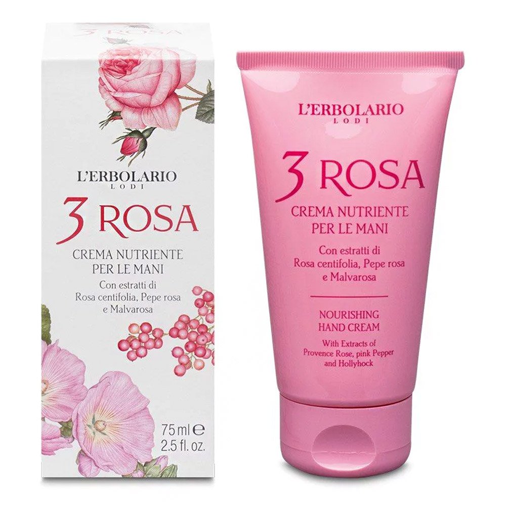 L' Erbolario 3 Rosa Nourishing Hand Cream Θρεπτική Κρέμα Χεριών, 75ml