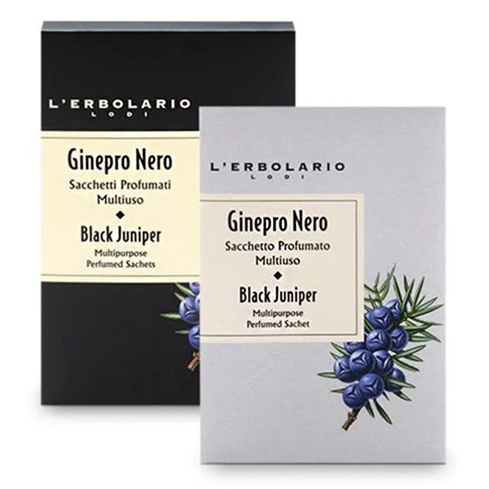 L'Erbolario Ginepro Nero Black Juniper Sacchetto Profumato per Cassetti Αρωματικό Σακουλάκι Χώρου για Συρτάρια, 1τμχ
