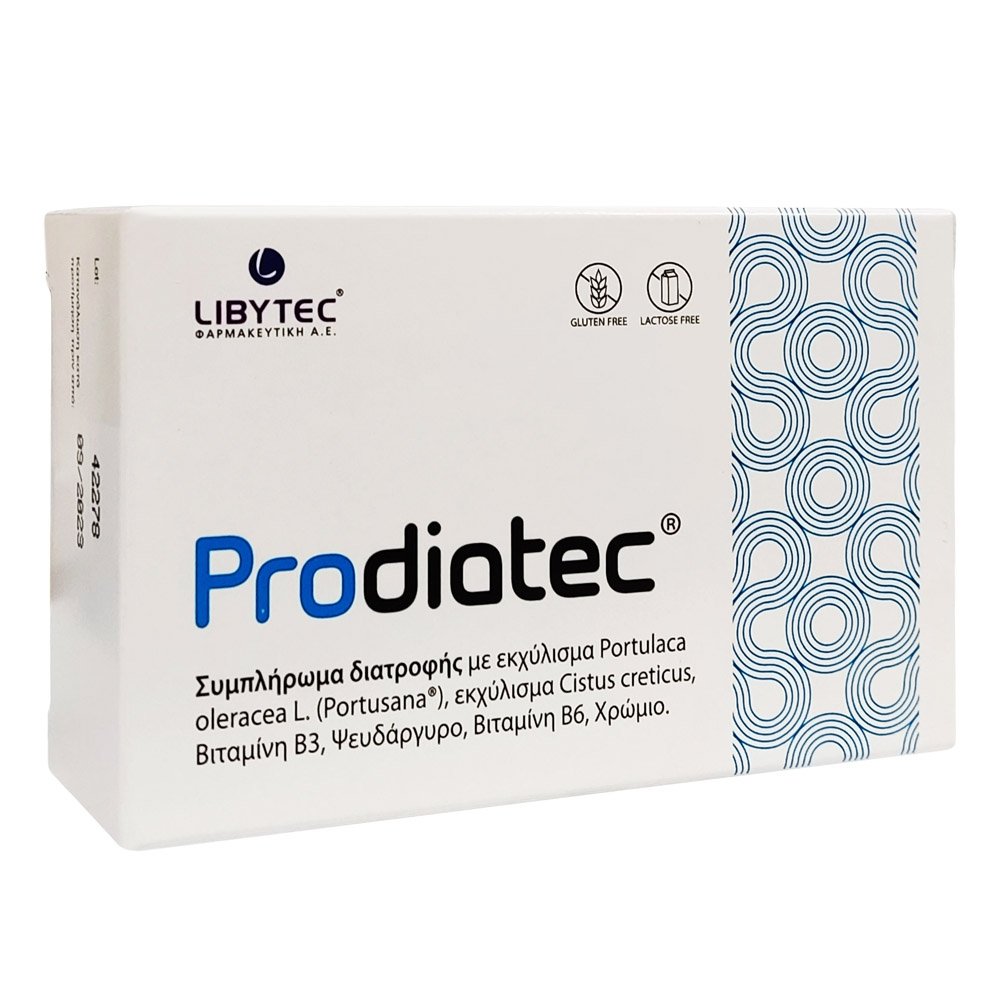 Libytec Prodiatec Συμπλήρωμα Διατροφής που Συμβάλει στη Διατήρηση των Φυσιολογικών Επίπεδων Γλυκόζης στο Αίμα, 30caps