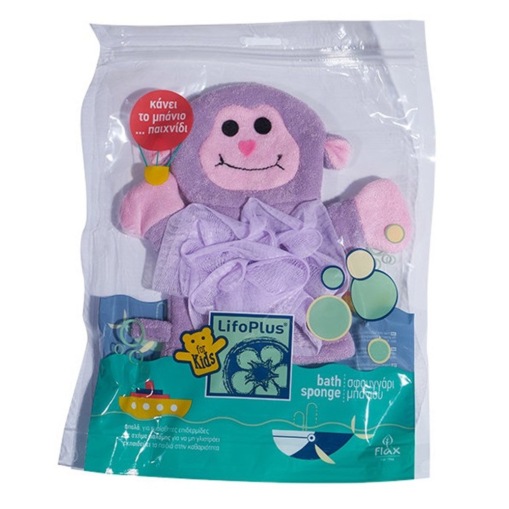 Lifoplus For Kids Bath Sponge Παιδικό Σφουγγάρι Μπάνιου Μαϊμουδάκι, 1τμχ 