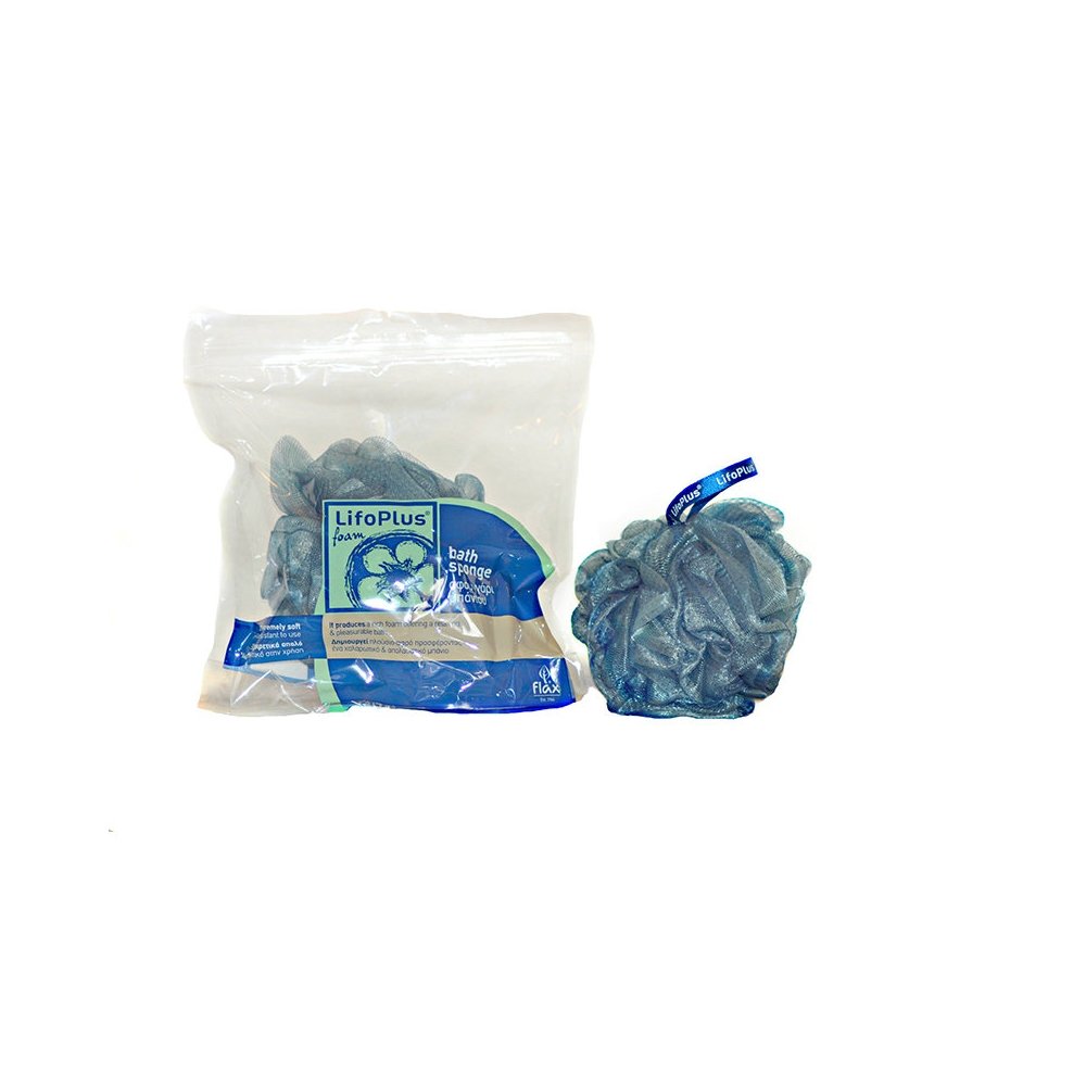 LifoPlus Foam Sponge Σφουγγάρι Μπάνιου Δίχρωμο Μπλε, 1τμχ