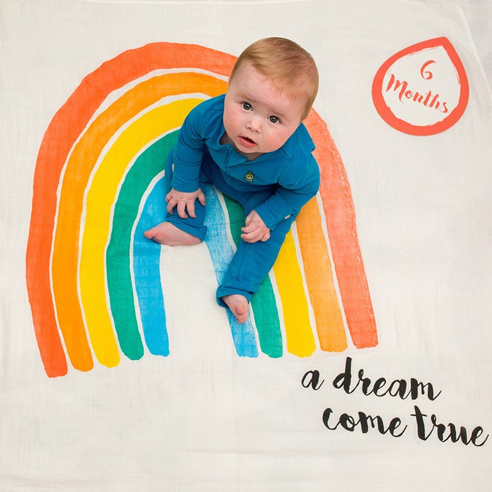 Lulujo Baby's First Year A Dream Come True Σεντόνι Φωτογράφισης Μωρού + Κάρτες Μηνών, 1τμχ