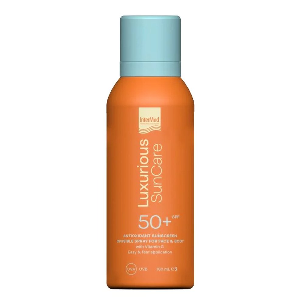 InterMed Luxurious Suncare Antioxidant Sunscreen Invisible Spray SPF 50+ Αντηλιακό με Βιταμίνη C, 100ml