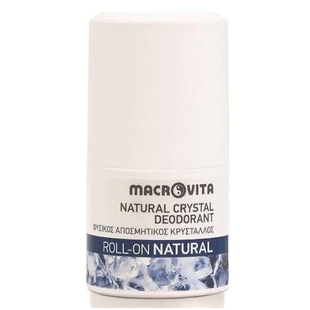 Macrovita Natural Crystal Deodorant Roll-On Natural Φυσικός Αποσμητικός Κρύσταλλος, 50ml