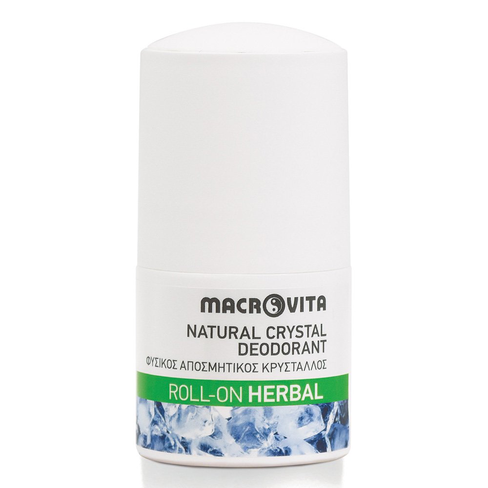 Macrovita Natural Crystal Deodorant Roll-On Herbal Φυσικός Αποσμητικός Κρύσταλλος, 50ml