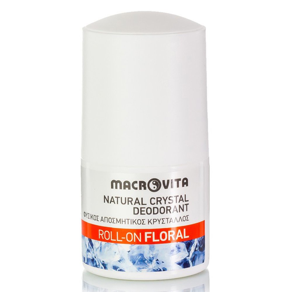 Macrovita Natural Crystal Deodorant Roll-On Floral Φυσικός Αποσμητικός Κρύσταλλος, 50ml