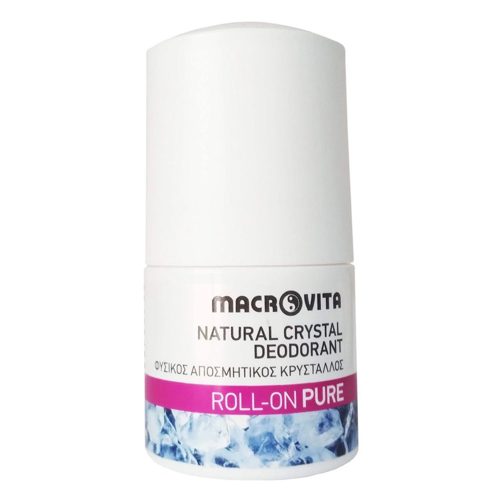 Macrovita Natural Crystal Deodorant Roll-On Pure Φυσικός Αποσμητικός Κρύσταλλος, 50ml