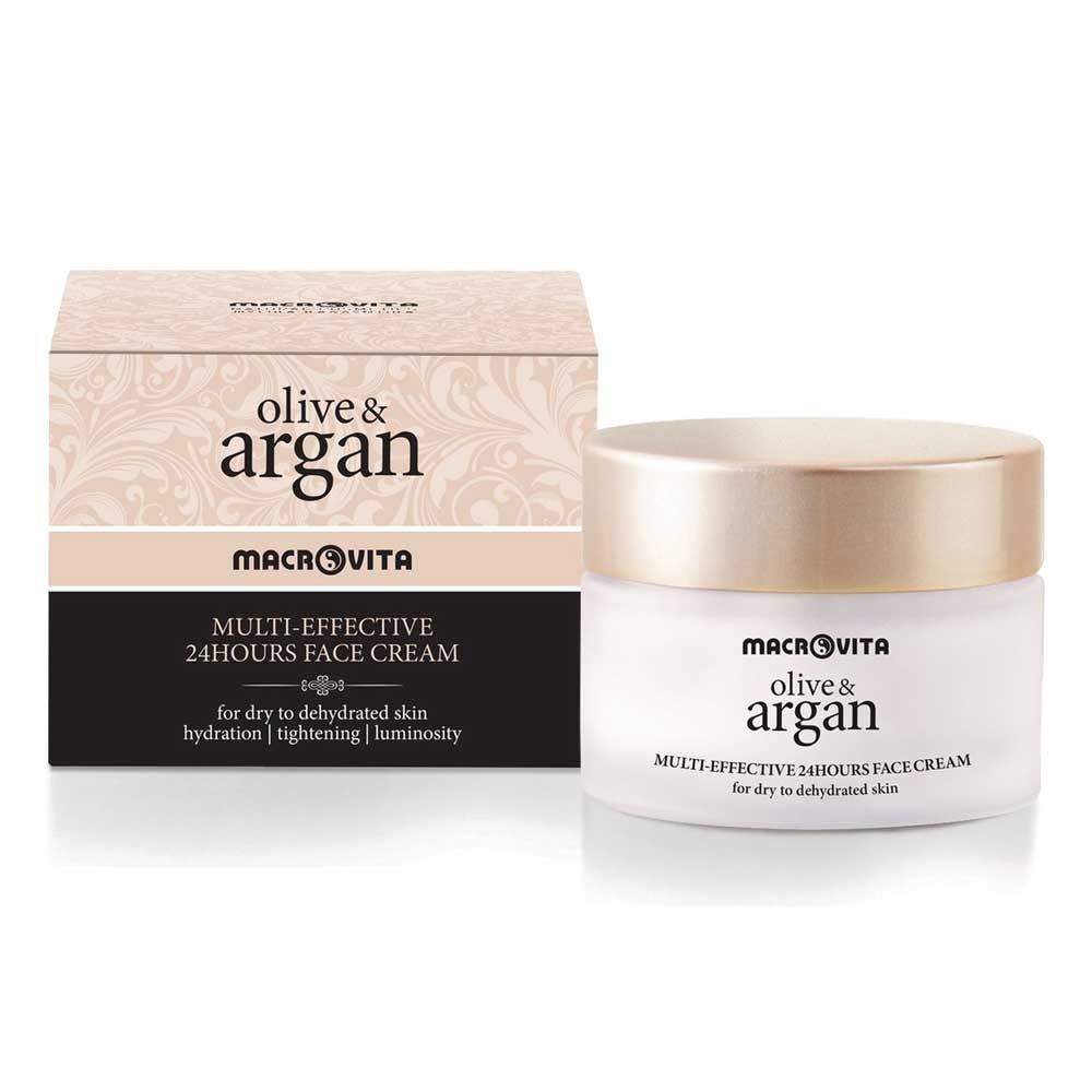 Macrovita Olive & Argan Multi - Effective 24hours Face Cream Ενυδατική Κρέμα Προσώπου 24ωρη για Ξηρες Αφυδατωμένες Επιδερμίδες, 50ml