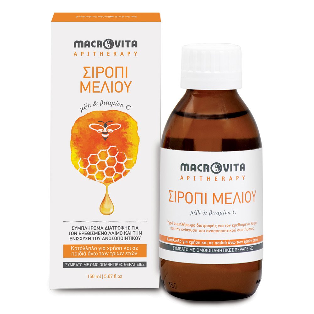 Macrovita Σιρόπι Μελιού με Μέλι & Βιταμίνη C, 150 ml