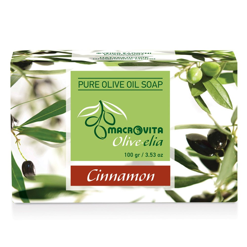 Macrovita Pure Olive Oil Soap, Φυσικό Σαπούνι Ελαιολάδου με Κανέλλα, 100gr