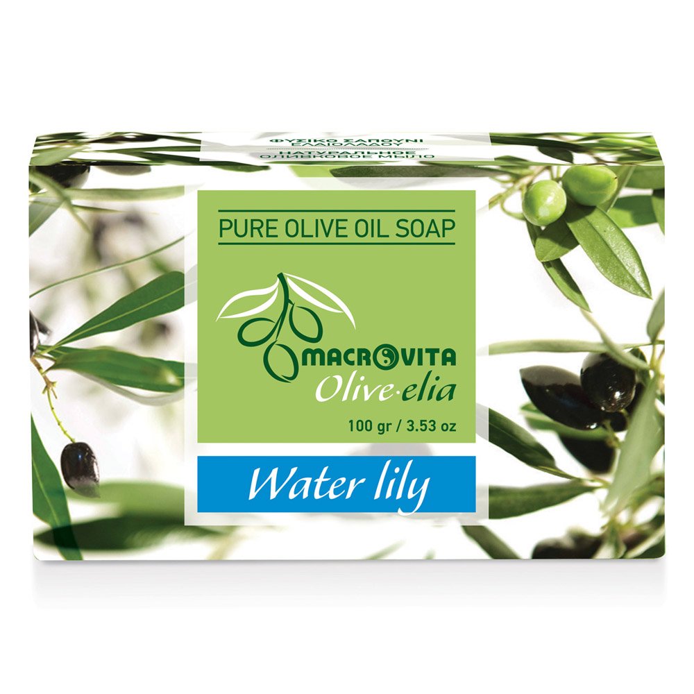 Macrovita Pure Olive Oil Soap Φυσικό Σαπούνι Ελαιολάδου Water Lily, 100gr