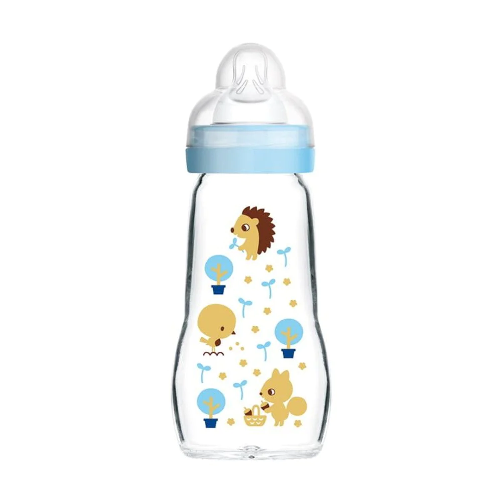 Mam Feel Good Γυάλινο Μπιμπερό με Θηλή Σιλικόνης 2m+, 260ml Mam Feel Good Γυάλινο Μπιμπερό με Θηλή Σιλικόνης 2m+, 260ml