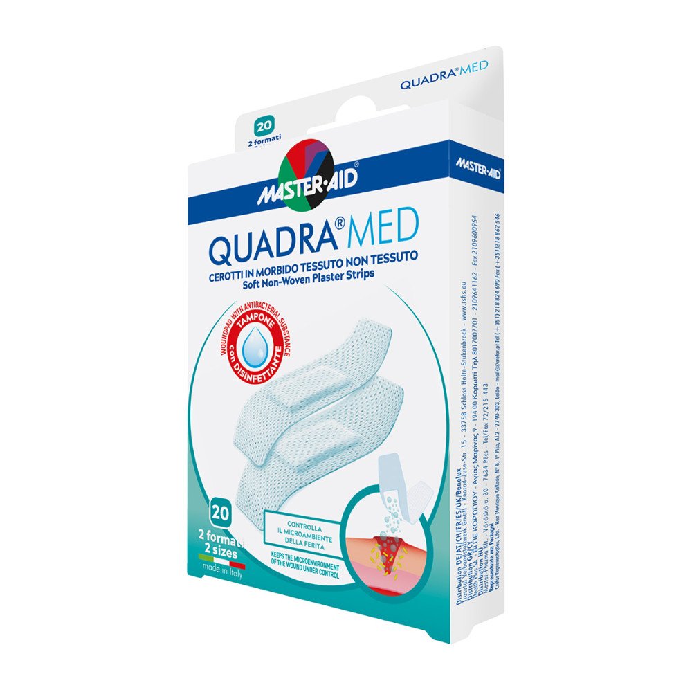 Master-Aid Αυτοκόλλητα Επιθέματα Quadra Med 2 Μεγέθη, 20τμχ