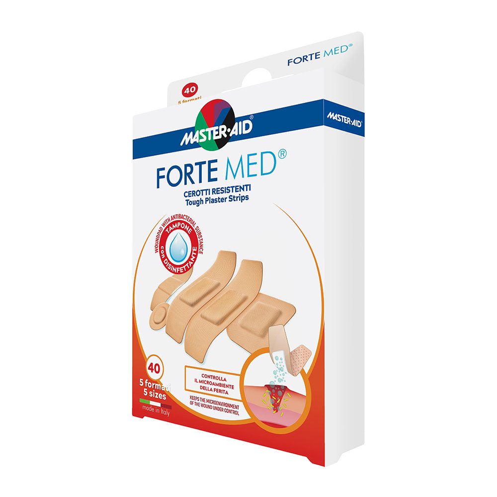 Master-Aid Forte Med Τσιρότα Καφέ Σε Διαφόρα Μεγέθη, 40τμχ