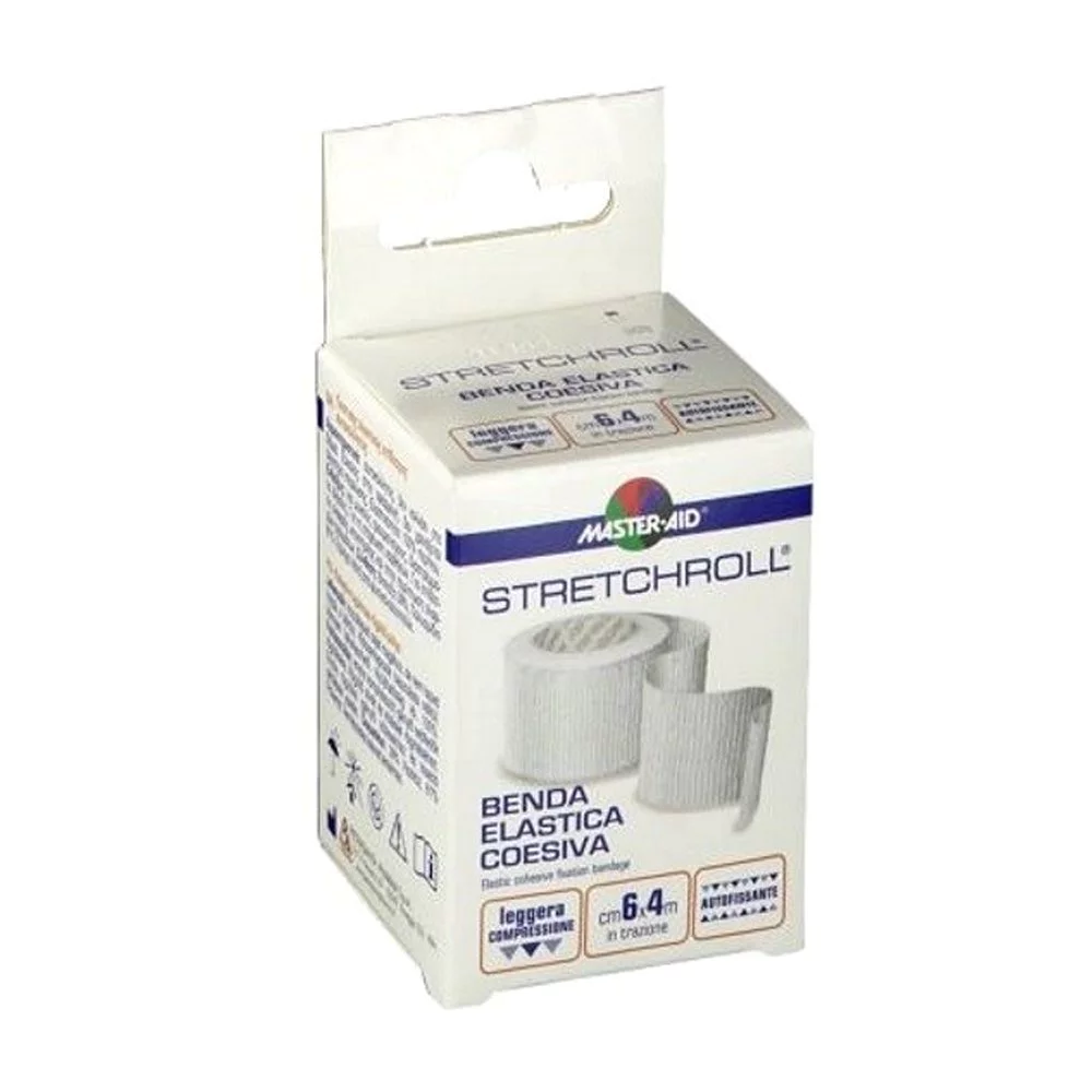 Masteraid Stretchroll Αυτοκόλλητος Πιεστικός & Ελαστικός Επίδεσμος Σε Λευκό Χρώμα, 4mx6cm Masteraid Stretchroll Αυτοκόλλητος Πιεστικός & Ελαστικός Επίδεσμος Σε Λευκό Χρώμα, 4mx6cm