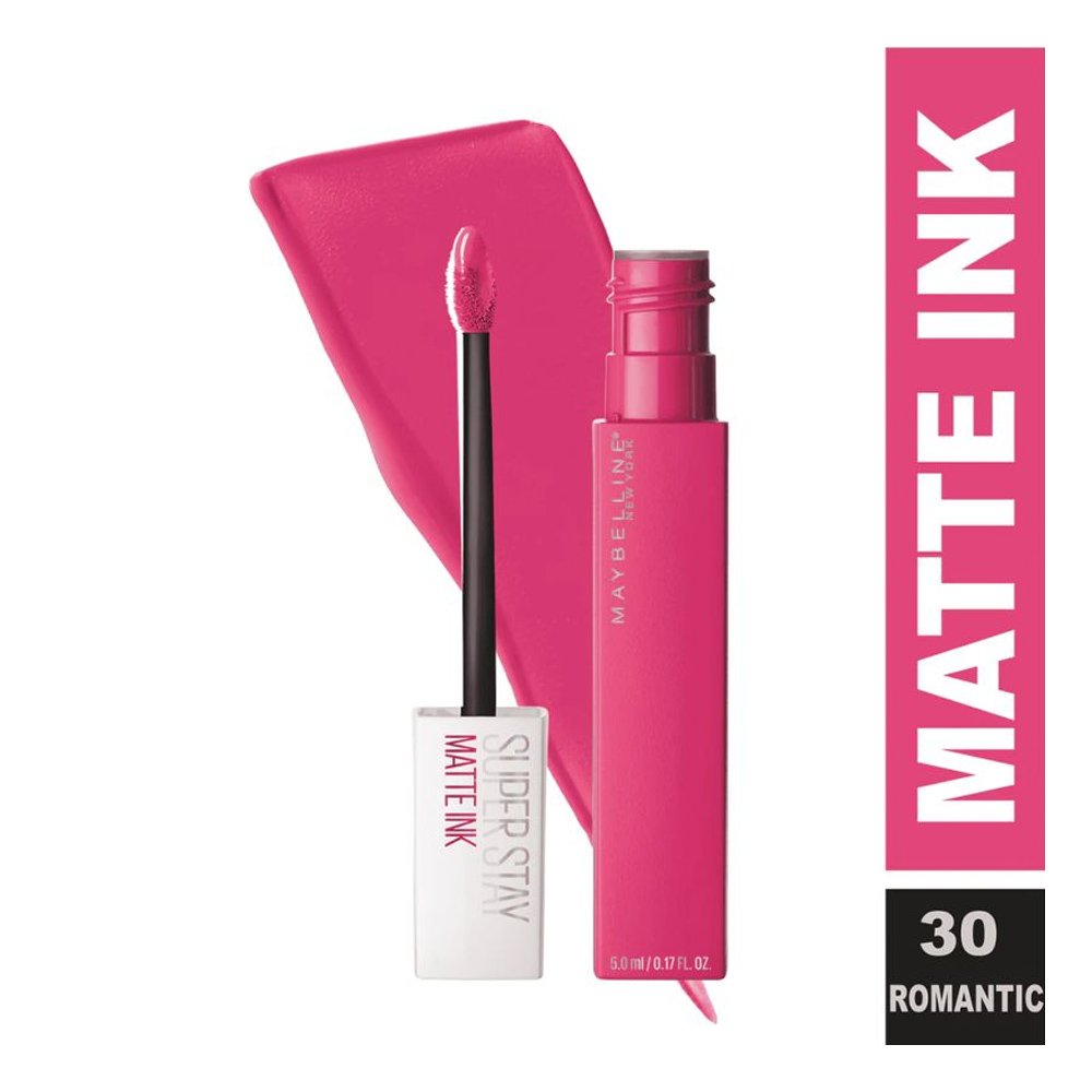 Maybelline Superstay Matte Ink Liquid Lipstick Ματ Κραγιόν 30 Romantic, 5ml