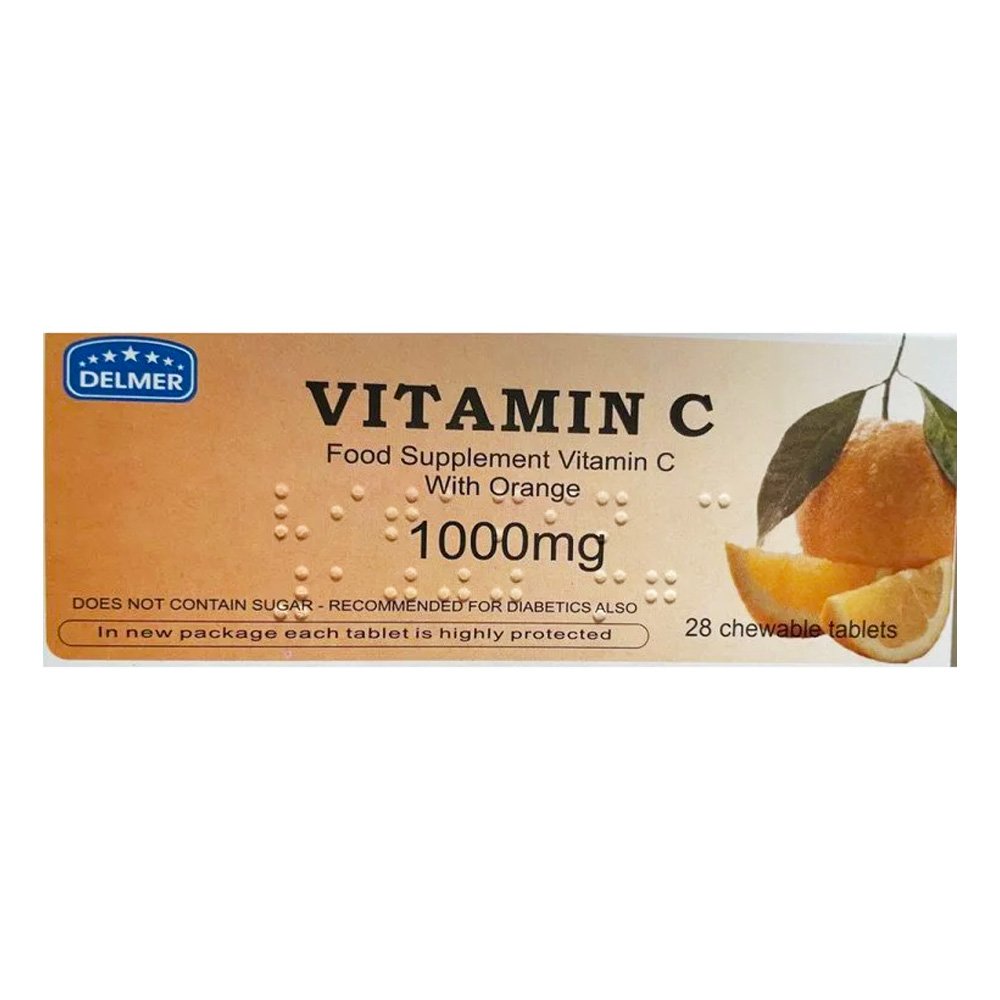 Medichrom Delmer Vitamin C 1000mg Μασώμενες Ταμπλέτες, 28ταμπλέτες