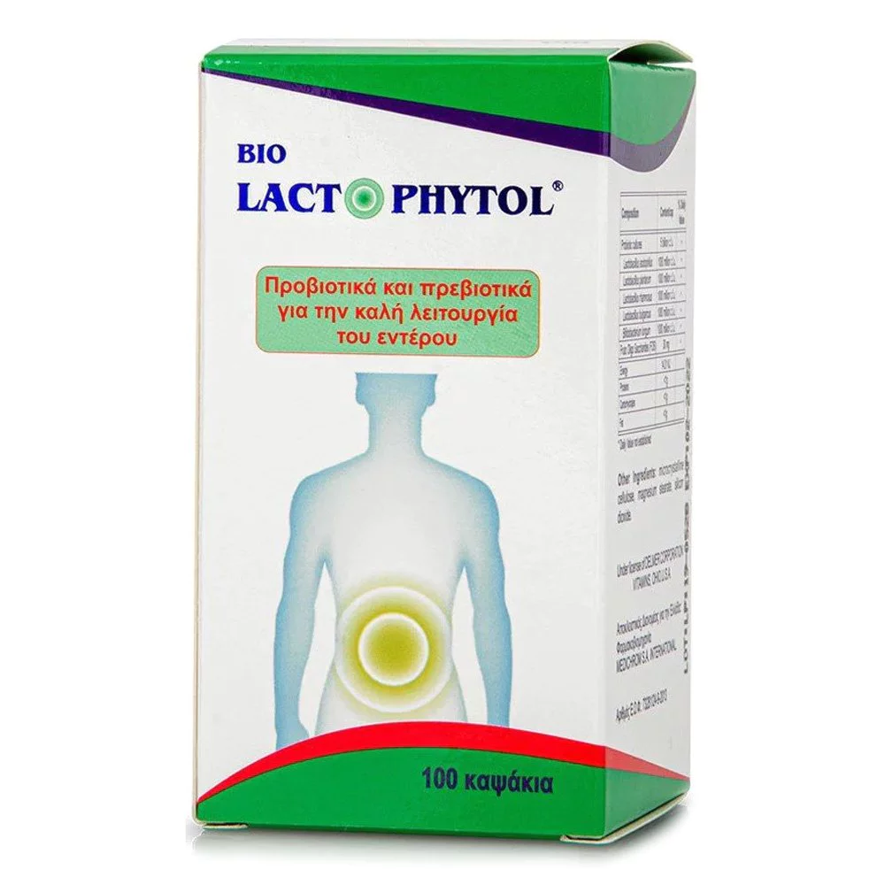 Medichrom Bio Lactophytol Συμπλήρωμα Διατροφής με Προβιοτικά & Πρεβιοτικά,100 κάψουλες Medichrom Bio Lactophytol Συμπλήρωμα Διατροφής με Προβιοτικά & Πρεβιοτικά,100 κάψουλες