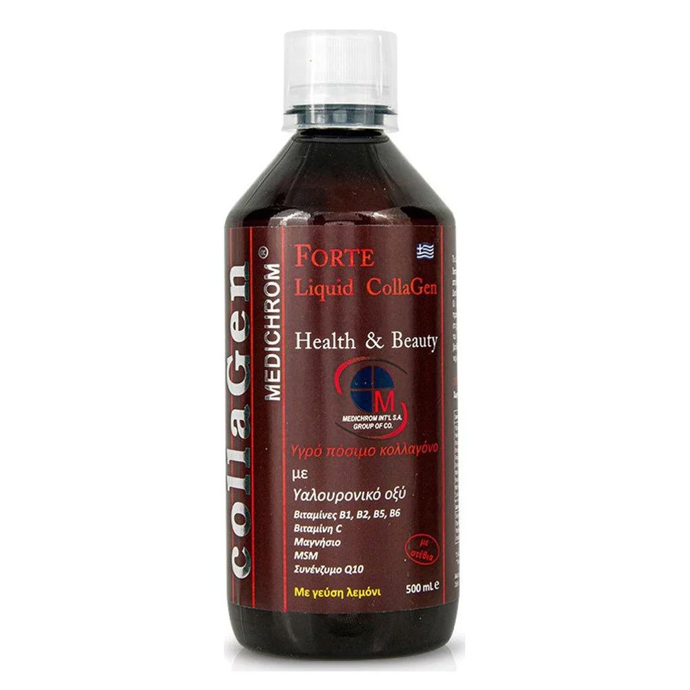 Medichrom Forte Liquid Collagen Υγρό Πόσιμο Κολλαγόνο με Γεύση Λεμόνι, 500ml