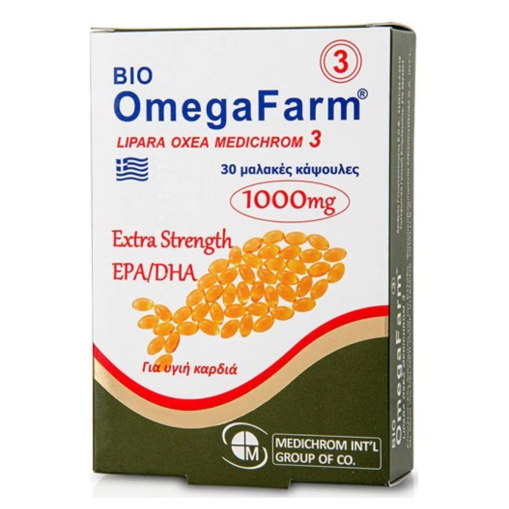 Medichrom Omegafarm 3 Bio Extra Strength Μαλακές Κάψουλες 1000mg, 30caps