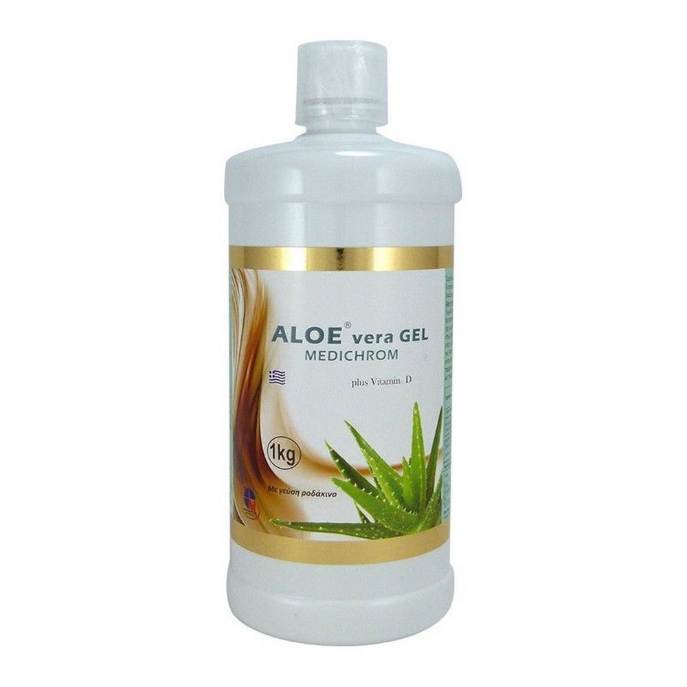 Medichrom Aloe Vera Gel Plus Vitamin D Χυμός με Γεύση Ροδάκινο, 1kg