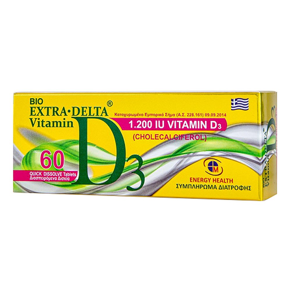 Medichrom Bio Extra Delta Vitamin D3 1200iu Συμπλήρωμα Διατροφής με Βιταμίνη D3, 60tabs