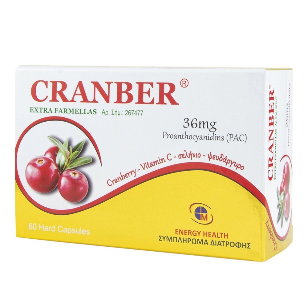 Medichrom Cranber 36mg Συμπλήρωμα Διατροφής με Κράνμπερι, Βιταμίνη C , Σελήνιο & Ψευδάργυρο, 60 κάψουλες