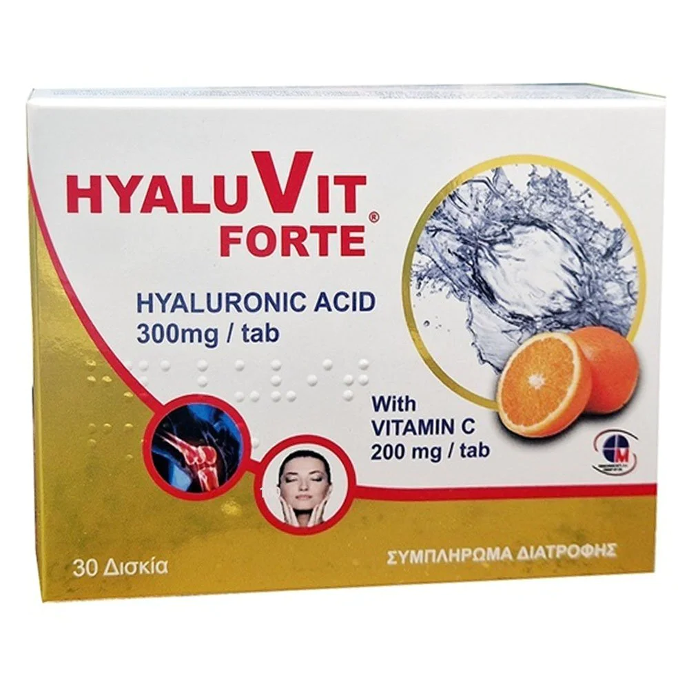 Medichrom Hyaluvit Forte 300mg Συμπλήρωμα για την Υγεία των Αρθρώσεων, 30τμχ Medichrom Hyaluvit Forte 300mg Συμπλήρωμα για την Υγεία των Αρθρώσεων, 30τμχ
