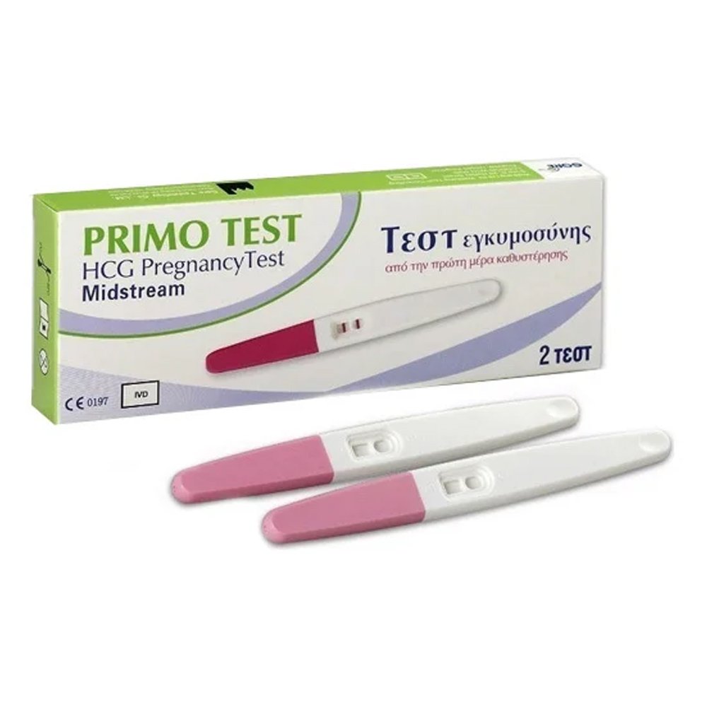 Primo Test Εγκυμοσύνης Pregnancy Test,  2 τεμάχια