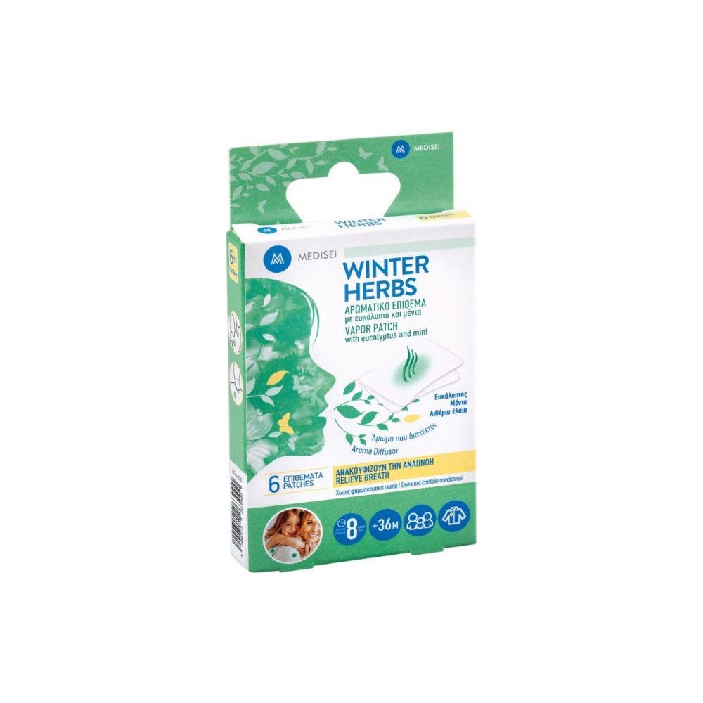 MEDISEI Winter Herbs Αρωματικό Επίθεμα με Ευκάλυπτο & Μέντα 6 Τεμάχια MEDISEI Winter Herbs Αρωματικό Επίθεμα με Ευκάλυπτο & Μέντα 6 Τεμάχια