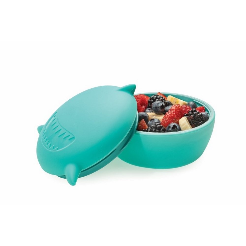 Melii Silicone Bowl with Lid Shark Μπολ Σιλικόνης με Καπάκι, 1τμχ