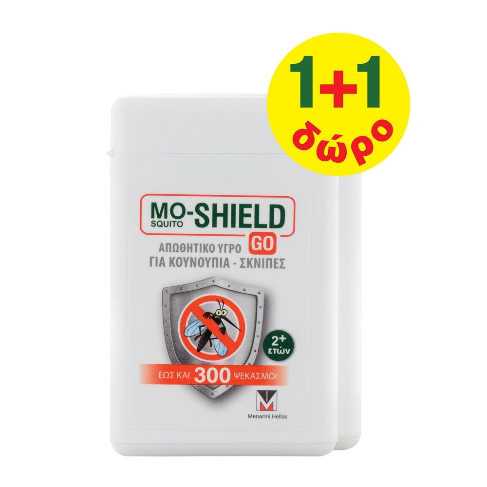 Menarini Mo-Shield GO Promo 1+1 Δώρο Απωθητικό Υγρό Για Κουνούπια και Σκνίπες, 34ml 
