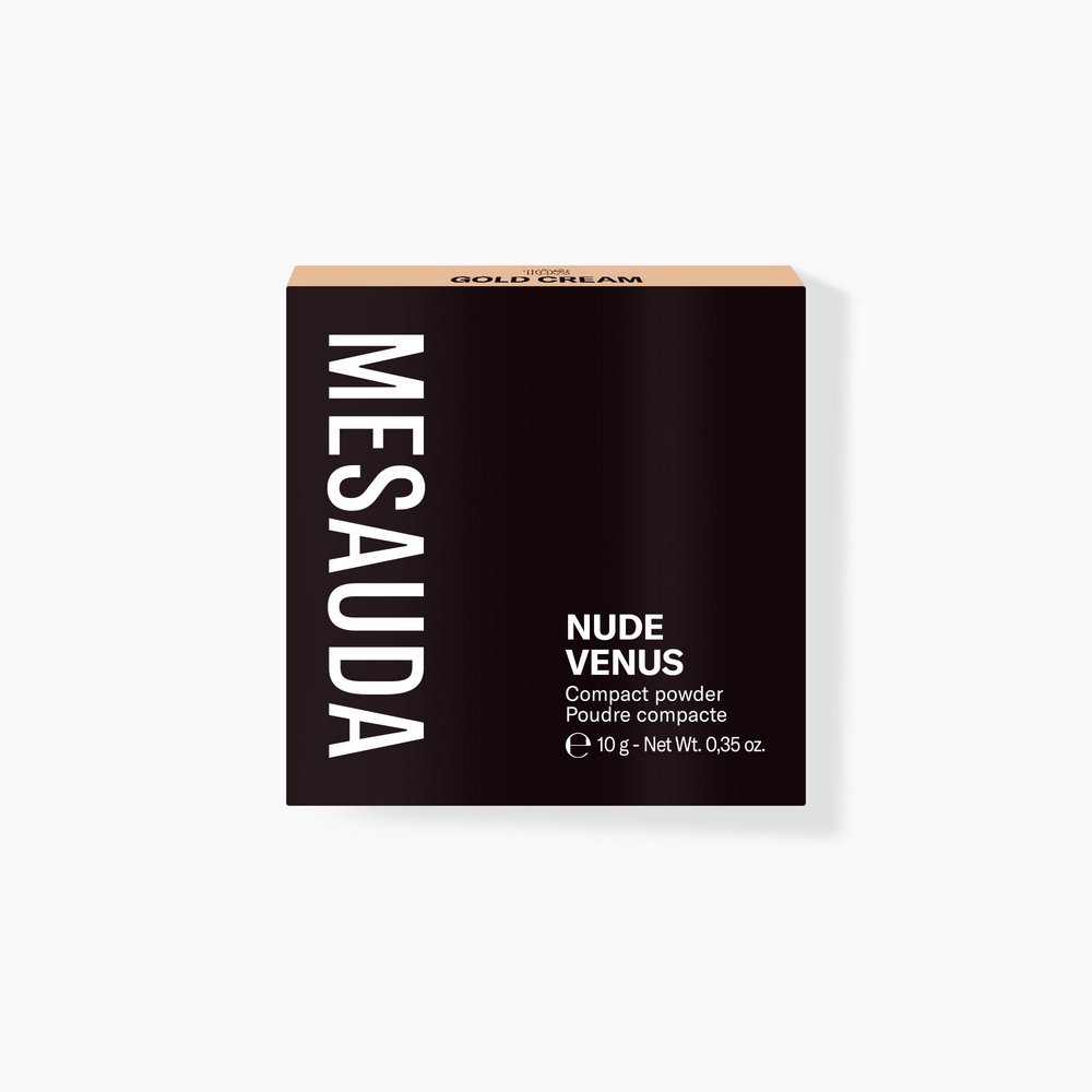 Mesauda Nude Venus Compact Powder Πούδρα για Μεταξένια Αίσθηση & Μεγάλη Διάρκεια Νο103 Gold Cream, 10g