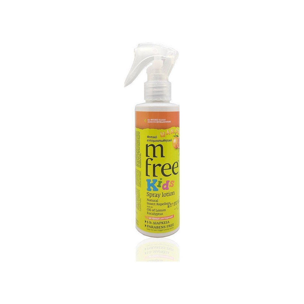 M Free Kids Natural Insect Repellent Spray Lotion Mandarin 125 ml