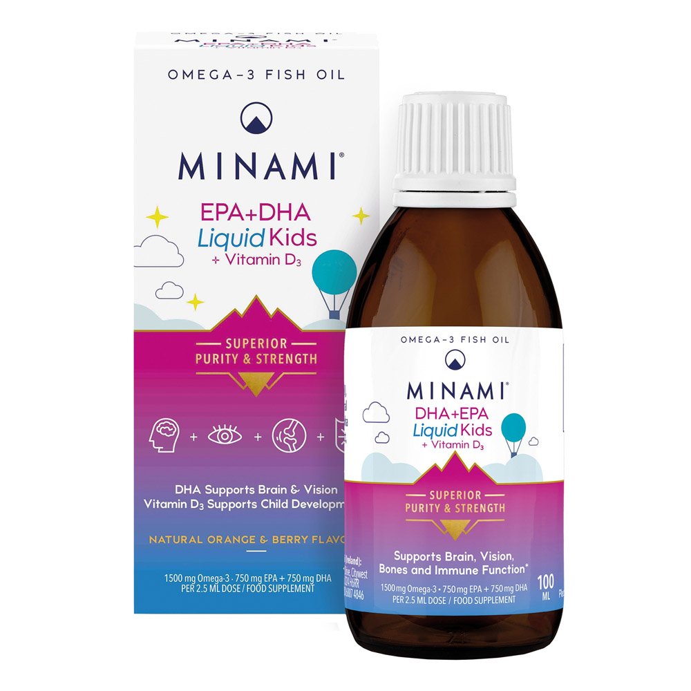 Minami Συμπλήρωμα Διατροφής EPA & DHA Liquid + Vitamin D3 Kids, 100ml