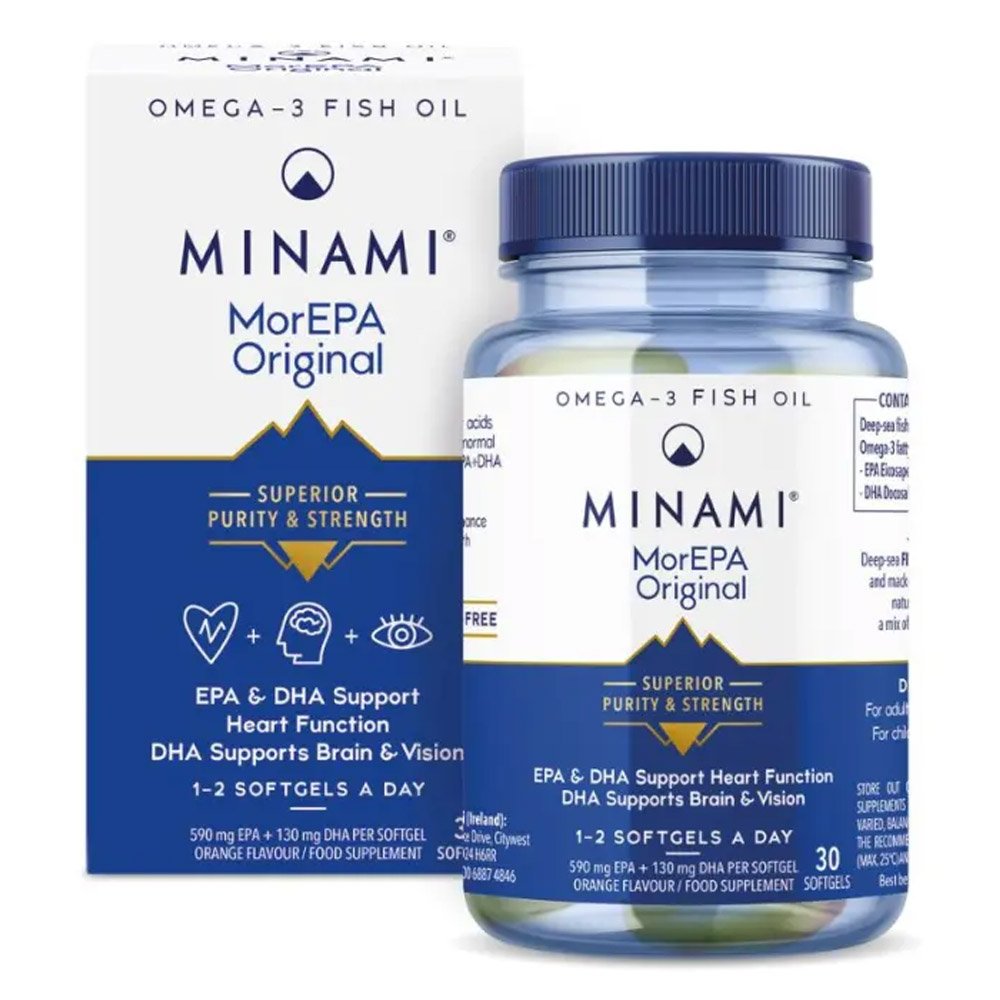 Minami MorEPA Original Συμπλήρωμα Διατροφής Με Ωμέγα-3 Λιπαρά Οξέα Με ΕPA & DHA, 30 Μαλακές Κάψουλες