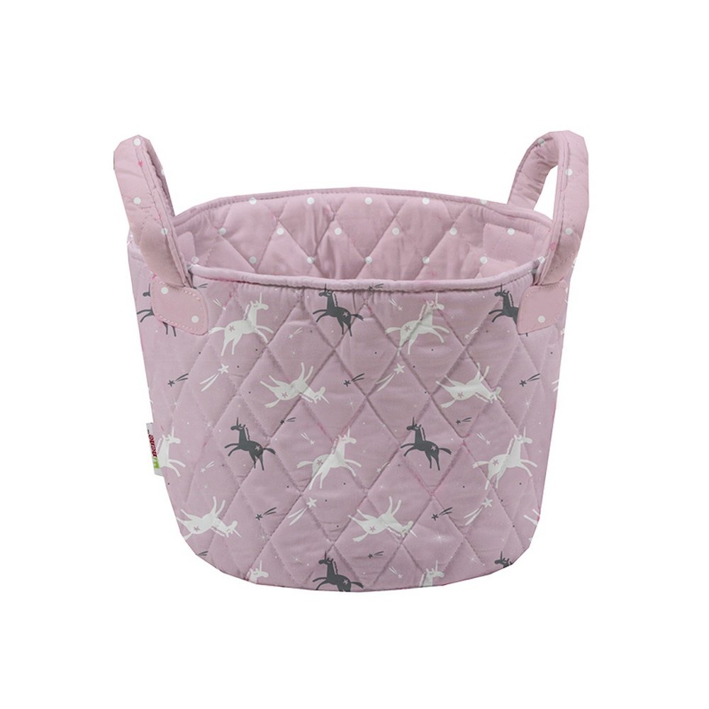Minene Small Storage Basket Μικρό Καλάθι Αποθήκευσης Ροζ Unicorn, 1τμχ