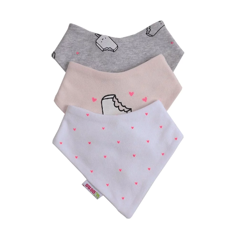 Minene Bandana Bibs Σετ Σαλιάρες Μπαντάνες με Παγωτά, 3τμχ Minene Bandana Bibs Σετ Σαλιάρες Μπαντάνες με Παγωτά, 3τμχ