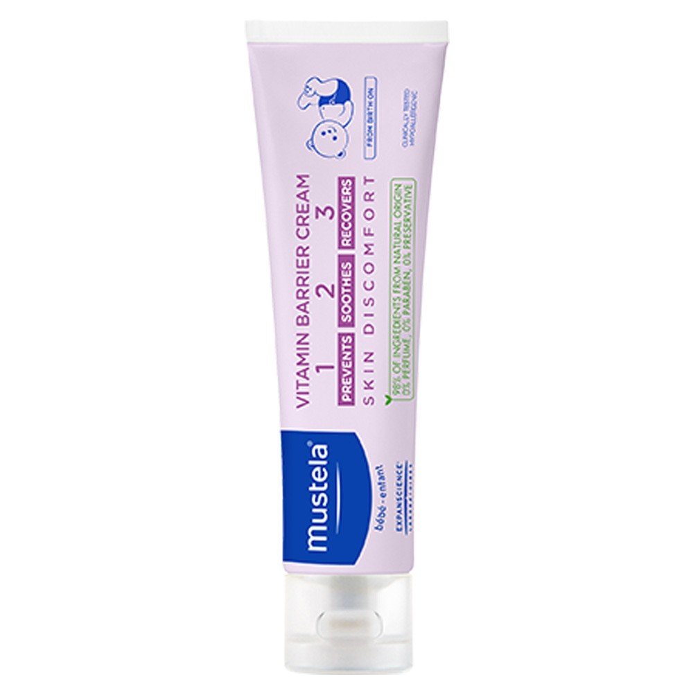 Mustela 123 Vitamin Barrier Cream Κρέμα αλλαγής πάνας,100ml & Δώρο Επιπλέον Ποσότητα 50ml .