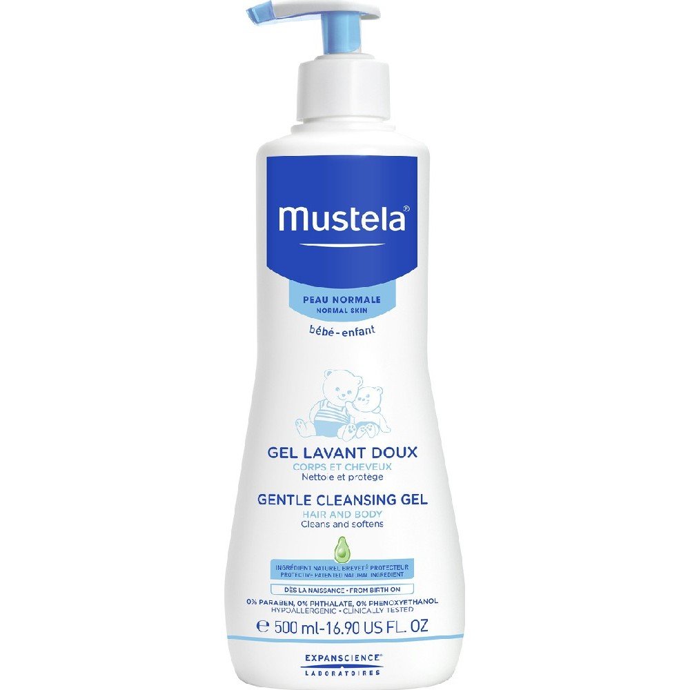 Mustela Gentle Cleansing Gel Απαλό gel καθαρισμού για σώμα και μαλλιά, 500ml